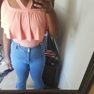 Fashion to figure - Peach Blouse,  Size 14-16